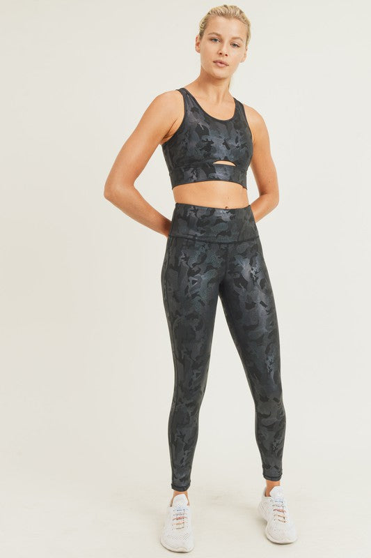 Black Metallic Holographic Camo - Full Set