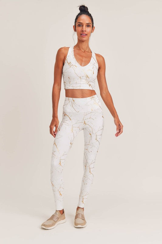 White and Gold Foil